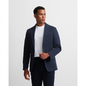Silbon - Americana de hombre regular lisa azul marino