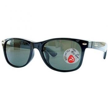 Ray-Ban Unisex's New Wayfarer Classic RB 2132 Sunglasses, Black with G-15 Lenses, 55