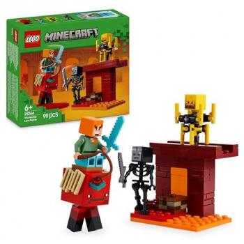 LEGO Minecraft 21266 La Batalla de Lava del Inframundo - Juego de Construcción para Fans de Videojuegos