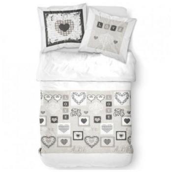 Juego de Sábanas TODAY Corazones Blanco Cama doble 240 x 260 cm