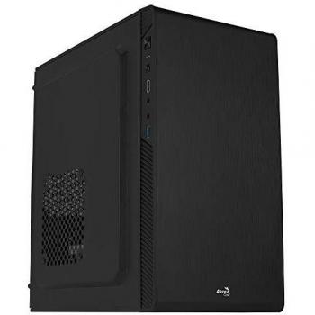 Aerocool CS106, Caja PC Micro ATX Compacta, Aluminio Pulido, USB 3.0, Negro