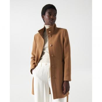 Abrigo De Paño Grace Con Cinturon Salsa Mujer Camel