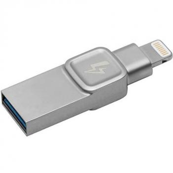 Kingston DataTraveler Bolt Duo C-USB3L-SR32G-EN - Flash, 32 GB Unidad, diseñado para ser Utilizado con Dispositivos iPhone y iPad Funciona con iOS 9.0+, Plateado