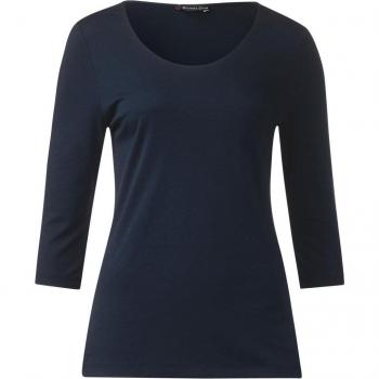 Street One Women's 3/4 Sleeve T-Shirt Pania in Night Blue, Size XS-36