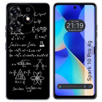 Funda de Silicona para TECNO SPARK 10 Pro con Diseño de Fórmulas y Dibujos