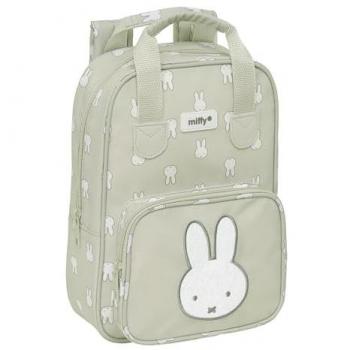 Mochila Escolar Infantil Miffy Niebla Gris 20 x 28 x 8 cm, con asas, fabricada en material reciclado, repelente al agua, fácil limpieza, cómoda y versátil, ideal para niños de diferentes edades