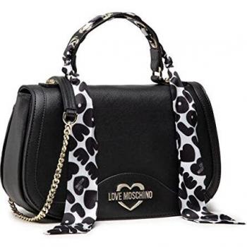 Moschino Heart Logo Shoulder Bag Black female ONE SIZE