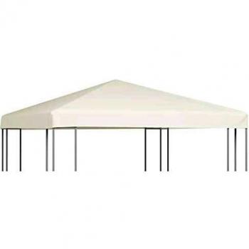 vidaXL Gazebo Top Cover 310 g/m² 3x3 m Cream White