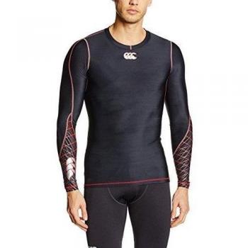Canterbury of New Zealand - Camiseta de compresión de running para hombre, tamaño L, color negro