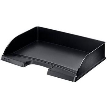 Bandeja de correo Leitz Plus A4 horizontal, poliestireno, negro