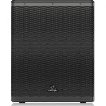 Behringer DR18SUB Subwoofer Activo de 18 pulgadas, potencia de 1000W, amplificador clase D, respuesta de frecuencia de 30 Hz a 150 Hz, conectividad XLR y TRS, diseño robusto