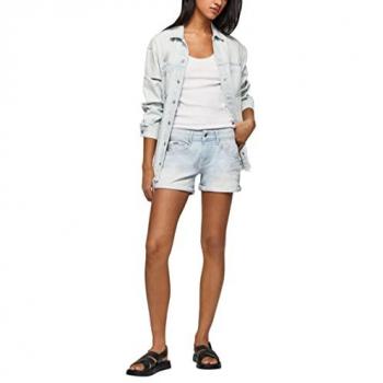 Pantalones Cortos Pepe Jeans Siouxie Azul Denim para Mujer, Casual, Algodón Sostenible, Talla 26