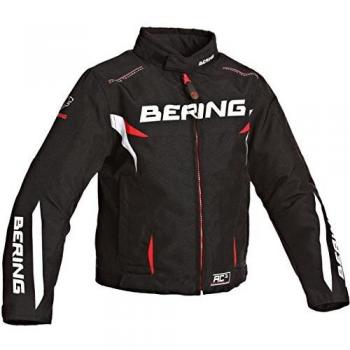 BERING Fizio Blouson Moto Kid Noir Blanc et Rouge