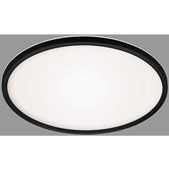 Panel LED Slim Integrado 22W, Luz Neutra 3000 Lúmenes, Diseño Ultrafino Negro 42x2.9 cm para Salón, Dormitorio y Cocina