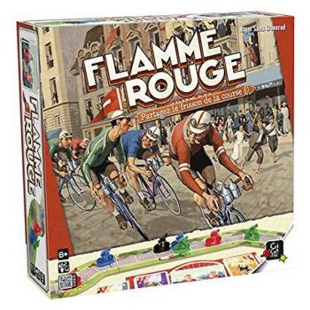 Juego de Mesa Gigamic Flamme Rouge - Juego de mesa competitivo para 2 a 4 jugadores, temática de ciclismo, duración aproximada de 45 minutos, incluye tableros, cartas y fichas personalizadas
