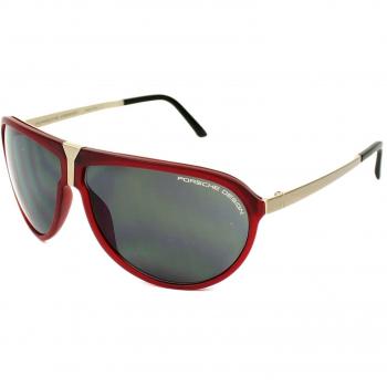 Porsche Design P8619 B/V792 Men's Red Aviator Sunglasses Size 64