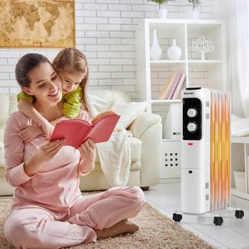 1500W Adjustable Thermostat Oil-Filled Radiator Space Heater
