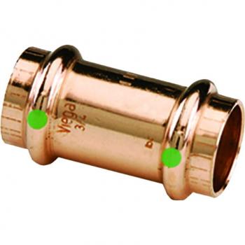 Viega ProPress 1-1/2 Inch Copper Coupling with Stop - Double Press Connection - Smart Connect Technology