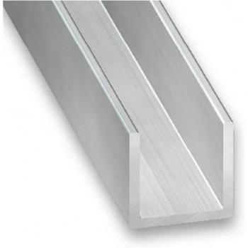 Perfil en 'U' Aluminio Bruto 08x08x1.0mm-2.0m