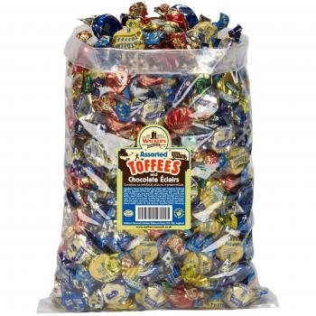 WALKERS NONSUCH Assorted Toffees and Chocolate Eclairs Bulk Bags, 2.5kg