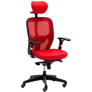 Silla Ergonómica Boston con Cabezal Rojo