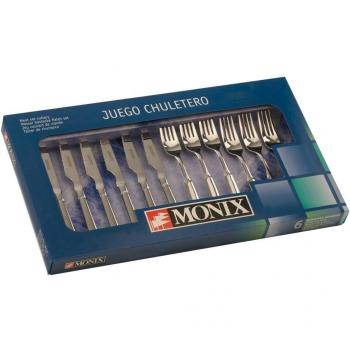 Monix Milán - Set 12 piezas cubiertos de acero inox 18/10 con cuchillo chuletero