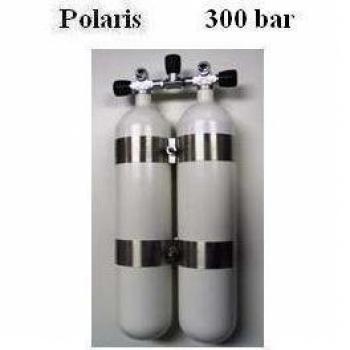 Polaris 2 x 7 L Diving Breat. Gas dispositivo 300bar 40 mm doble - 15617
