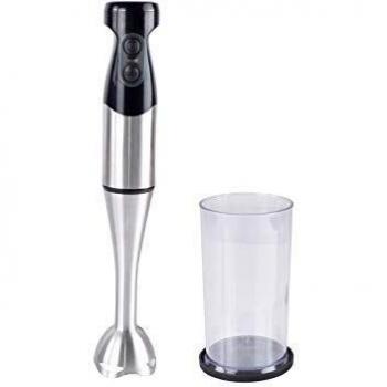 PURLINE Batidora de Mano 800 W 2 velocidades Cuchillas y Varilla de Acero Inoxidable con Accesorios y Vaso medidor de 500ml