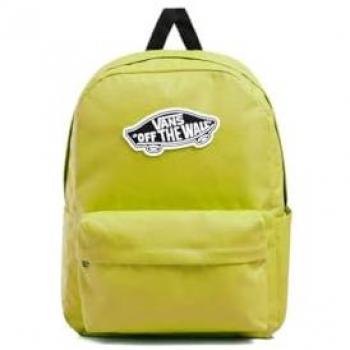 Mochila Vans Old Skool Classic 22L amarilla con diseño clásico, capacidad de 22 litros, compartimento principal espacioso, bolsillo frontal con cremallera, correas ajustables y acolchadas, panel trasero acolchado