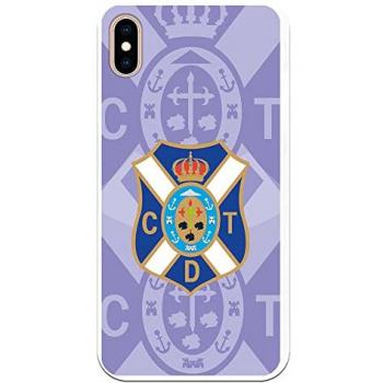 Funda Oficial CD Tenerife Doble Escudo para iPhone XS Max - TPU Mate Original