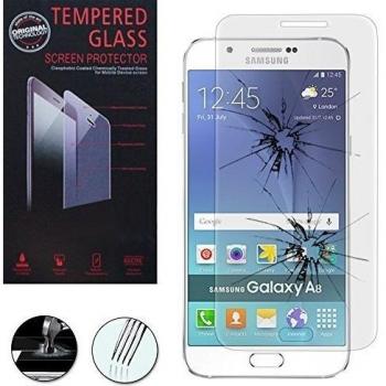 Samsung Galaxy Duos A8/A8, SM-A800F A800Y: 1-Protector de pantalla vidrio templado, transparente