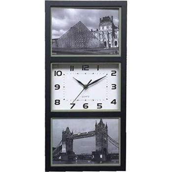 Desconocido b and b reloj con fotos negro 415 x 20 x 4 cm compuesto talla unica