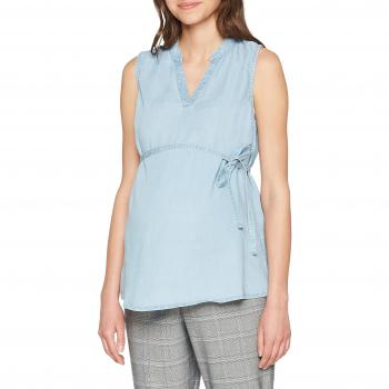 MAMALICIOUS Mlnesli S/l Woven Top, Camiseta de Tirantes Premamá para Mujer, Azul