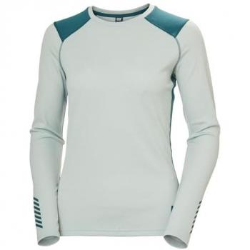 Camiseta térmica de manga larga Helly Hansen Lifa Active Crew para mujer verde claro - talla L