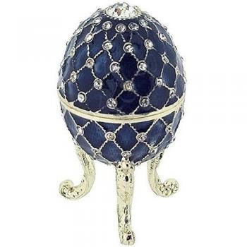 Juliana para Mujer Azul Bonita Figura trinquete Huevos fabergé Caja de la Marca Estilo en Caja