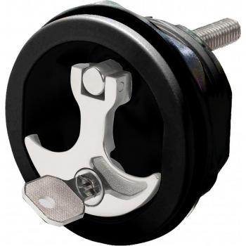 Whitecap S-1415B Compression Handle CP Zamac/Black Nylon Locking Fresh Water Use Only