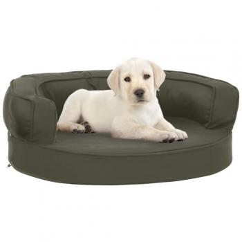 Colchón ergonómico para perros 60x42cm efecto lino gris oscuro