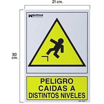 Cartel Peligro Caidas a Distintos Niveles 30x21