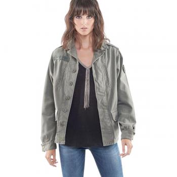 Le Temps des Cerises PARTOJI Women's Military Jacket in Grey