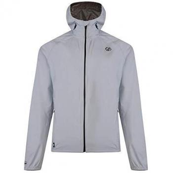 Dare 2b Arrange Lightweight Water Repellent Roll Away Hooded Shell Chaqueta, Hombre, Argent Grey, Extra-Small