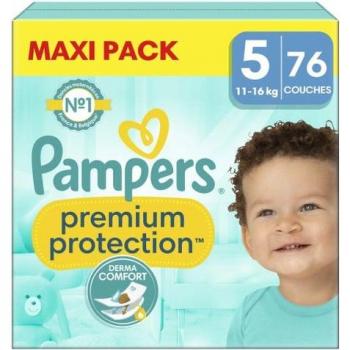 Pañales Pampers Premium Protection Talla 5 Maxi Pack (11-16 kg, 76 uds)