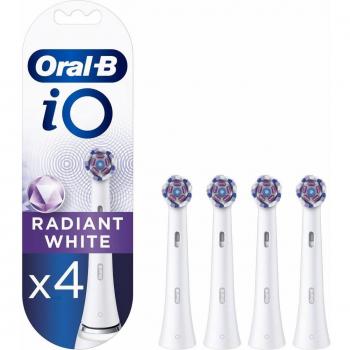 Oral-B iO Radiant White Recambios de Cabezal, Pack de 4