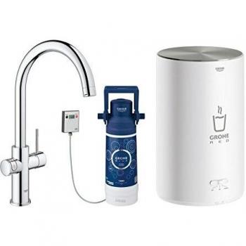 Grohe 30083001-Red Duo 30083001 C doble y calentador que hierve directamente desde el grifo, 100ºC al instante, cromado, tamaño M
