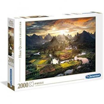 Clementoni - Puzzle 2000 piezas paisaje Vista de China, puzzle adulto