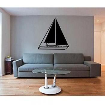 Stickers velero de Plaisance, plata, L 70cm x H 70cm