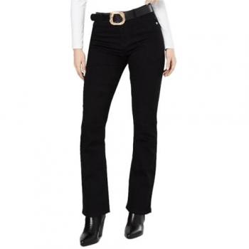 Comfort Stretch Bootcut Jeans for Women - Black Cotton - Size 18 Regular