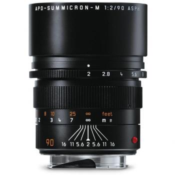 Leica 90mm f/2.0 SUMMICRON-M APO ASPH Negro - Reacondicionado en Muy Buen Estado con 30 Meses de Garantía y Envío Gratuito