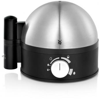 WMF Hervidor de Huevos Stelio - Cocedor de huevos 380 W de hasta 7 huevos, señal acústica para detener cocción y cocción graduable, acabados de acero inoxidable de Cromargan® mate