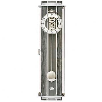 Reloj de pared moderno AMS 2717 con péndulo y sonido de campana a la hora completa, funcionamiento de 8 días