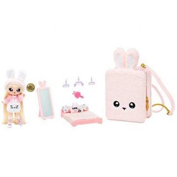 Na Na Na Surprise 3 en 1 Mochila Dormitorio Pink Bunny con Muñeca Aubrey Heart de Edición Limitada